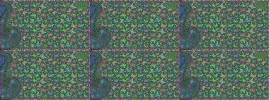 Mavi ve gri arka planda güzel renkli kelebeklerin Raster vintage el çizimi. Raster illüstrasyonu. Moda sevimli kumaş tasarımı.