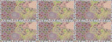 Kusursuz desen. Kağıt, kumaş, ambalaj kağıdı ve duvar kâğıdı tasarımı için hoş bir arkaplan. El çizimi kelebekli moda raster yaz deseni. Raster illüstrasyonu.