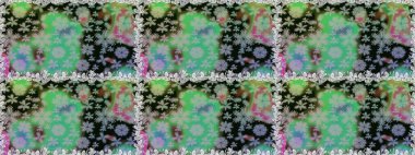 Fantezi kumaş deseni. Raster çizimde sorunsuz çiçek desenli. Düz çiçek öğeleri tasarım. Bahar Tema Dikişsiz desen arka plan rengi.