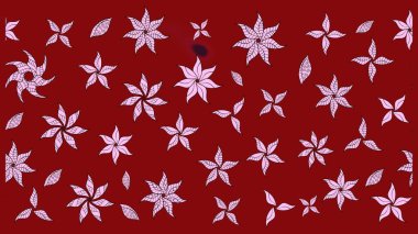 Klasik taslak çizimi. Çiçek kırmızısı eskiz deseni. Raster Yumuşak kumaş deseni. Raster çiçek izi..