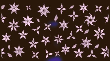 Tatil havası. Nazik romantik baskı. Bahar mevsimi. Raster güzel bir çiçek deseni çizmiş. Kahverengi renkte çiçekler.