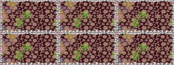 Hediye ambalaj kağıdı, tebrik kartları, posterler ve pankart tasarımı. Kahverengi renkli çiçekler. Raster düz çiçekleri pürüzsüz desen.