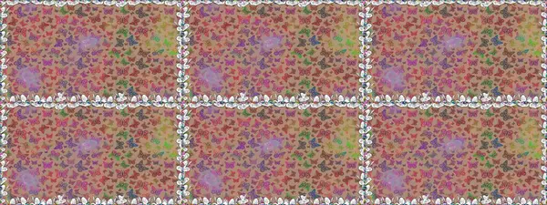 Pembe, bej ve nötr renkler üzerine bir resim. Soyut renkli güzel kelebek. Kusursuz bir geçmişi var. Raster illüstrasyonu.