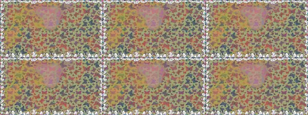 Tarafsız ve bej arka planda kelebek deseni var. Kumaş, kağıt, ambalaj kâğıdı ve duvar kağıdı tasarımı için hoş bir arka plan. Raster illüstrasyonu.