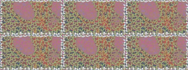 Albüm için resim. Renkli kelebeklerin kusursuz arka planı. Raster illüstrasyonu. Tarafsız ve pembe renkte sanat kelebekleri.