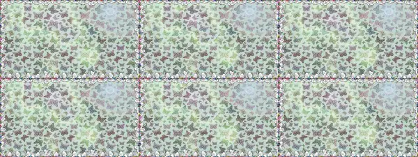 Elle çizilmiş illüstrasyon. Resimler gri ve nötr renklerde. Raster. Şirin kelebeklerin kusursuz desenleri. Moda Kumaşı Tasarımı.