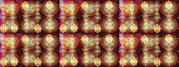 Kahverengi, nötr ve sarı renkli kristal kar tanesi. Raster illüstrasyonu.