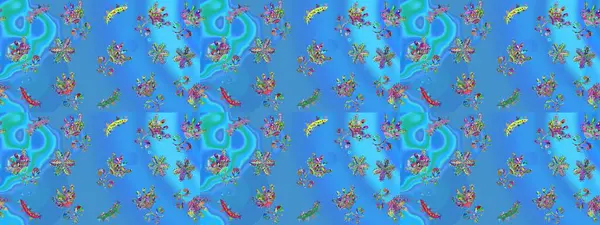 Renkli elementlerle Raster ilginç desen