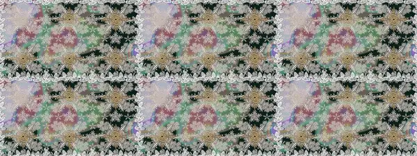 Gri ve nötr renklerde. Raster deseni. Soyut çiçek desensiz arkaplan. Küçük çiçekteki sevimli çiçek deseni. Raster illüstrasyonu.