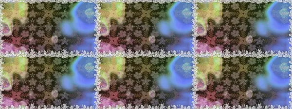 Kusursuz çiçek deseni. Gri ve mavi renkte çiçekler. Düz Çiçek Elementleri Tasarımı. Raster illüstrasyonu. Renkli Bahar Temalı Kusursuz Arkaplan. Asya tekstil tarzında.