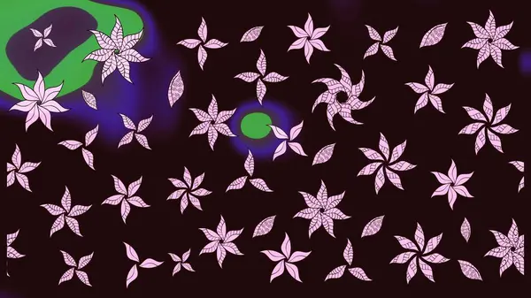 Renkli Bahar Teması eskiz kalıbı. Güzel kumaş deseni. Düz Çiçek Elementleri Tasarımı. Raster illüstrasyonunda çiçek deseni çizimi.