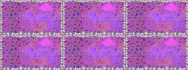 Menekşe renklerini yakından izle. Sanat retro seramik seramik tasarım tarzında serbest ve doğrusal el çizimi logo. Şirin yaban sineği altıgenleri, menekşe arkaplanda yalıtılmış..