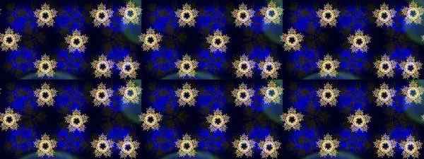 Kar tanelerinin soyut arkaplanlı Noel şablonu. Raster illüstrasyonu. Siyah, mavi ve gri renkler. Noel ve Yeni Yıl moda baskıları için tatil tasarımı.