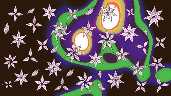 Kahverengi renkli çiçekler. Çiçek desenli eskiz. Tişört baskısı için çiçek boyama rasteriName.