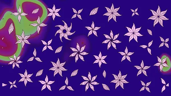 Çizim kalıbı. Mavi renklerde. Renkli süs kenarı. Hint süsü. Çiçek duvar kağıdı. Raster illüstrasyonu.