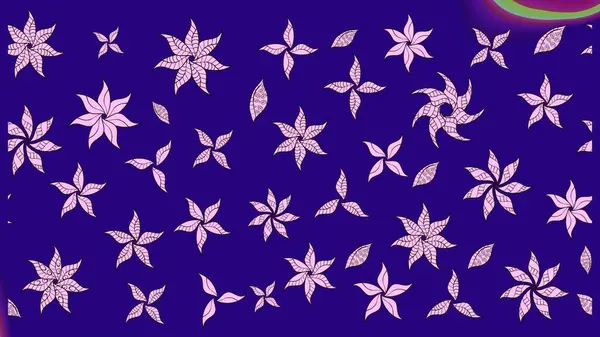 Raster deseni. Soyut çiçek çizim kalıbı arka planı. Mavi renklerde. Küçük çiçekteki sevimli çiçek deseni. Raster illüstrasyonu.