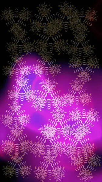 Noel ve yeni yıl moda baskıları için tatil tasarımı. Raster illüstrasyonu. Siyah, mor ve mor renkler. Kar tanelerinin soyut arkaplanlı Noel deseni.