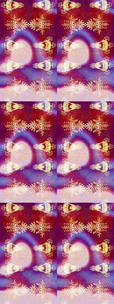 Soyut mandala ya da tuhaf kar tanesi çizgisi sanat tasarımı. Raster illüstrasyonu. Renkli arka planda izole tatlı kar taneleri.