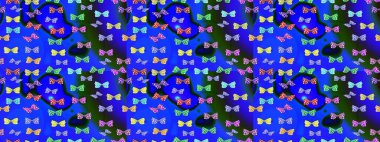 Güzel suluboya kelebekler. Kıyafetler, erkekler, kızlar ve duvar kağıtları için soyut çizim kalıbı. Mavi kelebek çizimi. Raster illüstrasyonu. Fantezi sevimli illüstrasyon.