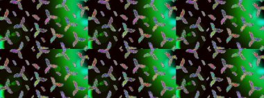 Raster illüstrasyonu. Kar Tanesi Mozaik ikonu. Düz dizayn. Sembol kışı, donmuş, Noel, yeni yıl tatili. Siyah, yeşil ve gri siluet kar tanesi işareti. Grafiksel element dekorasyonu.