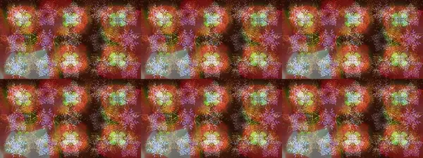 Raster illüstrasyonu. Bokeh kahverengisi, nötr ve kırmızı ve kar taneleriyle dekoratif Noel arkaplanı.