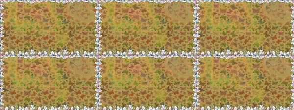 Klasik tarzda hem de. Raster illüstrasyonu. Su rengi filtresi etkisiyle sarı ve kahverengi üzerine resimler. Doğanın Yüksek Kalite Kelebeği.