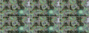 Küçük çiçekteki sevimli çiçek deseni. Gri ve yeşil renkte çiçekler.