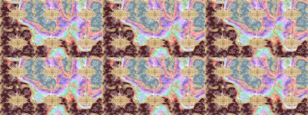 Süslü dekorasyon. Damask altın soyut çiçek deseni nötr renklerde. Raster illüstrasyonu.