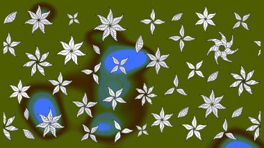 Çiçekli çiçek deseni, suluboya. Raster deseni. Süslü kumaş deseni.