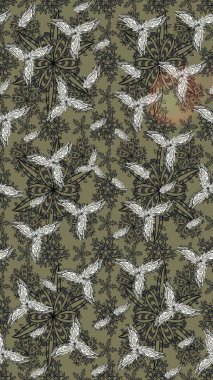 Üzerinde gri renkte çiçekler olan bir çiçek deseni çiz. Suluboya tarzında gri renkte çiçekler.