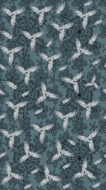 Küçük bir çiçekte eskiz deseni. Raster illüstrasyonu. Güzel kumaş deseni. Güzel çiçek arkaplanı..