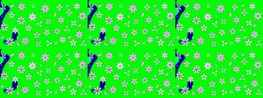 Düz Çiçek Elementleri Tasarımı. Renkli Bahar Teması eskiz kalıbı. Raster..