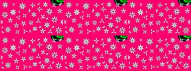 Şirin çiçekli, desenli, eflatun renkli bir eskiz deseni. Tekstil için suluboya eskiz deseni. El çizimi çiçek çizimi deseni (fayans)).