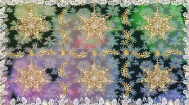 Geleneksel klasik raster altın pürüzsüz desen. Tarafsız renklerde altın elementler. Barok tarzında kusursuz bir doğulu süsü..