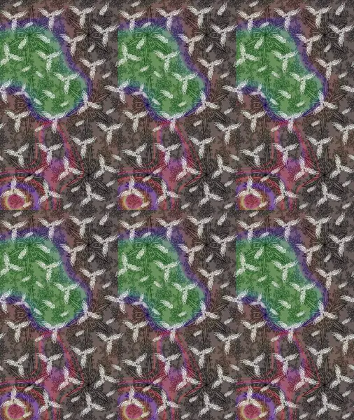 Düz Çiçek Elementleri Tasarımı. Çiçekli çizim şekli. Renkli Bahar Teması eskiz kalıbı. Kahverengi renkte çiçekler.