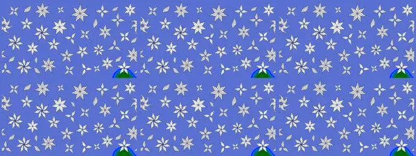 Renkli Bahar Teması eskiz kalıbı. Süslü kumaş deseni. Düz Çiçek Elementleri Tasarımı. Raster illüstrasyonunda çiçek deseni çizimi.