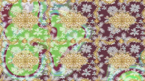 Klasik klasik klasik arka plan. Geleneksel oryantasyon süsü. Tarafsız renklerde altın elementlerle çizim. Klasik Raster altın eskiz modeli..