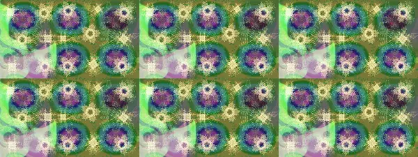 Kış kar tanesi, raster arka plan. Yüzey için tekrarlanan doku, ambalaj kağıdı, yeşil, nötr ve mavi renkler. Raster illüstrasyonu. Renkli arka planda izole edilmiş güzel kar taneleri.