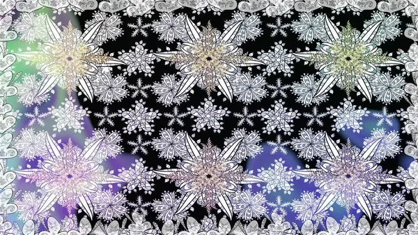 Raster çiçek izi. Klasik taslak çizimi. Çiçeksel nötr, pürüzsüz desen.