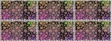 Gri renkli çiçekler. Kusursuz çiçek deseni duvar kâğıdı olarak kullanılabilir. Raster illüstrasyonu.