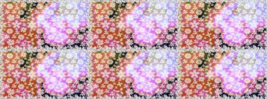 Raster Çiçek İllüstrasyonu 'nun şirin tekstili. Tarafsız renklerde etnik çiçeklerle kusursuz bir desen..