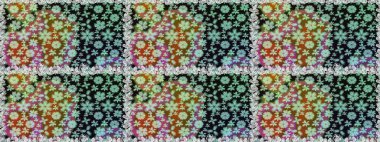 Tarafsız renklerde zarif çiçek buketi suluboya. Renkli Bahar Temalı Kusursuz Arkaplan. Raster illüstrasyonu. Düz Çiçek Elementleri Tasarımı.