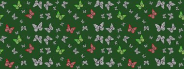 Mistik, semboller. Tekrarlanan karalamalar. Yeşil arka planda el çizimi. Renk çizimi şablonu.