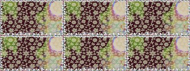 El yapımı çiçek ve bitki koleksiyonu. Raster illüstrasyonu. Eskiz tarzı kahverengi renklerde. Şirin karalama çiçekleri olan kusursuz çiçek desenleri. Raster illüstrasyonu.