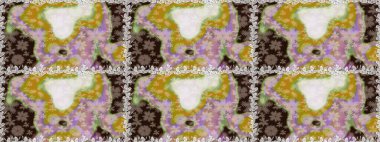 Tarafsız renklerde çiçekler. Raster illüstrasyonu. Renkli Bahar Temalı Kusursuz Arkaplan. Asya tekstil tarzında. Düz Çiçek Elementleri Tasarımı. Kusursuz çiçek deseni.