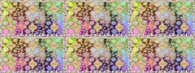 Paisleys zarif çiçek desenli arkaplan duvar kâğıdı çizimi klasik stil, modern 3D çizgili sanat eseri altın ve nötr desenli çiçek yaprakları ve süslemeleri..