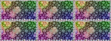 Raster illüstrasyonunda kusursuz çiçek deseni. Yeşil renkli çiçekler. Renkli Bahar Temalı Kusursuz Arkaplan. Düz Çiçek Elementleri Tasarımı.