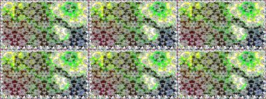 Raster illüstrasyonu. Gri renkli çiçekler. Çiçek süsü ile kusursuz desen.