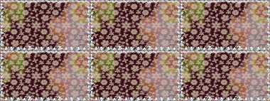 Raster illüstrasyonu. Kahverengi renklerde. Çiçek. Kusursuz dekoratif arka plan, çiçek mandala.