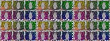 Sevimli çiçek raster deseni. Yeşil renkli çiçekler. Düz Çiçek Elementleri Tasarımı. Kusursuz Renksiz Bahar Teması Kusursuz Arkaplan.